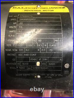 System One, Part Washer Vacuum Pump, 115 Volt, 4.6 Amp, Safety Kleen. Model 250