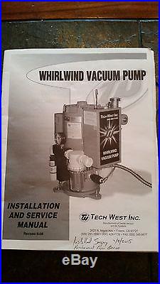 Tech West Whirlwind 2 HP Vacuum Pump