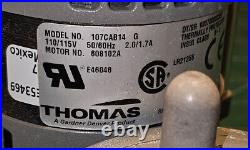 THOMAS 107CAB14 Compressor/Vacuum Pump, 110/115V, 50/60Hz 2.0/1.7A