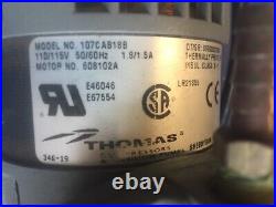 THOMAS 107CAB18 Compressor/Vacuum Pump, 1/20 hp, 115V AC, used