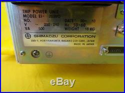 TMP Shimadzu EI-203MD Turbo Molecular Pump Controller Used Tested Working