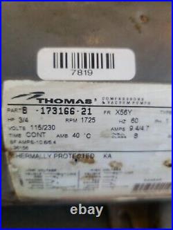 Thomas B-173166-21 Vacuum Pump Poor Condition