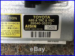 Toyota 4Runner Brake ABS TRC VSC Control Module Unit 2001 & 2002 OEM 89540-35270
