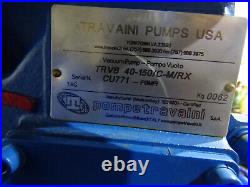 Travaini Dual Vacuum Pump Skid Trvb-150/c-m/rx 7.5 HP Each