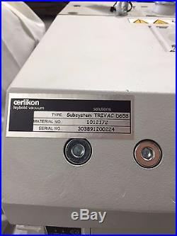 Trivac Oerlikon Leybold Vacuum Pump D65b Low Hours, Used With Air Filter
