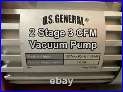 US General Vacuum Pump 2 Stage 3 CFM