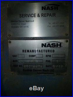 Used 100 Horse Power Nash Vacuum Pump Model CL 2002 POS 1 Single Stage CL-2002