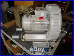 Used ELMO-G 2BH100-7AK02 regenerative ring air blower vacuum 208/230v 3ph