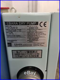 Used clean working EBARA ESA25-D dry vacuum pump