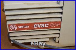 VARIAN EVAC 200 Vacuum Pump 1/2 HP 115/230V 1725rpm