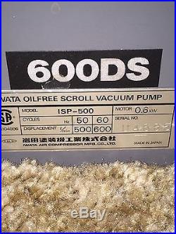 Varian Iwata Oilfree Scroll Vacuum Pump Isp-500