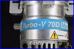 VARIAN TURBO V 70 D TURBO-V70D MACRO TORR VACUUM PUMP With FAN & MORE