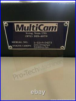 VERY CLEAN MultiCam CNC Router 3000 series 4x8 table includes vacuum pump