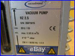 Vacuubrand RZ 2.5 Rotary Vane Vacuum Pump 230V 1PH 1.6A Germany