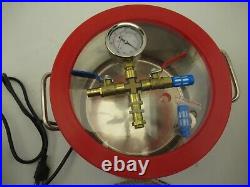 Vacuum Chamber with Pump, Stainless Steel Vacuum Chamber Kit, 1.5 Gallon 3CFM