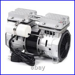 Vacuum Oilless Pump Industrial Air Compressor Oil Free Piston Pump 370W WithFilter