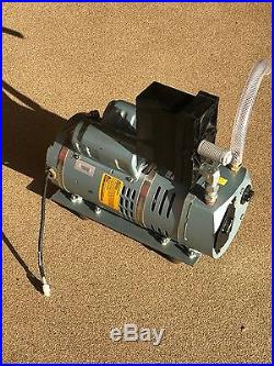 Vacuum Pump 1/2HP Gast Model 1023 With Vacuum Hose & Muffler 1PH 115v Works