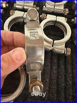 Vacuum Pump Housing Clamps Heavy Duty Stainless Steel 2-1/4 Lot Of 18 Free Ship