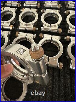 Vacuum Pump Housing Clamps Heavy Duty Stainless Steel 2-1/4 Lot Of 18 Free Ship