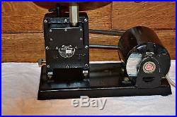 Vintage Wegner Vacuum Pump 1/3rd HP GE Motor Scientific Lab Glass Bell