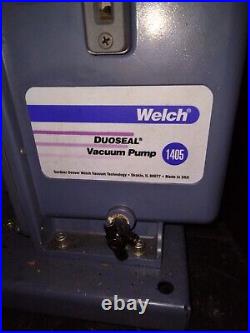 WELCH DUOSEAL VACUUM PUMP 1405B-01 with. 5HP MOTOR 115/230 V