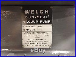 Welch 1375 DuoSeal High Vacuum Pump 2hp Motor Refurbished