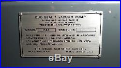 Welch 1397 DuoSeal High Vacuum Pump Fully Tested and Working