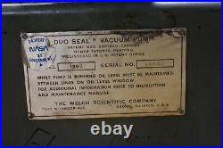 Welch 1397 Duo Seal Vacuum Pump Working