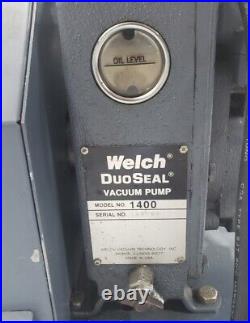 Welch 1400 DuoSeal Vacuum Pump 115V 60Hz 1 PH 1/3 hp Model 1400 Canberra 7400-01