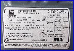 Welch 1402N Chemstar Duo-Seal Belt-Driven Vacuum Pump + C63CXGZP-4780 Motor +WAR