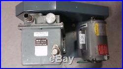 Welch 1402 Duo-Seal DuoSeal Vacuum Pump with baldor Electric 1/2 HP Motor Works