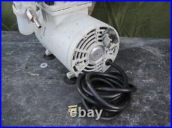 Welch 2534B-01 WOB-L 1 Press Dry Vacuum Piston Pump w Dual Gauges