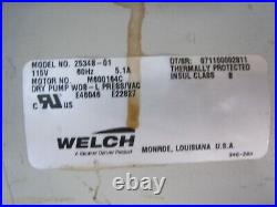 Welch 2534B-01 WOB-L 1 Press Dry Vacuum Piston Pump w Dual Gauges