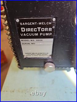 Welch 8806 DirecTorr Direct Drive Rotary Vane Mechanical Vacuum Pump Used