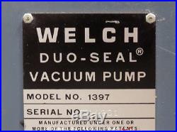 Welch DuoSeal 1397 Belt-Drive Vacuum Pump Duo-Seal Industrial GE 1 HP bidadoo