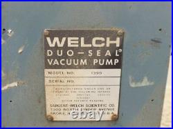 Welch DuoSeal Belt Drive Vacuum Pump with 1/3 HP 115/230 PH-1 VAC Motor 1399
