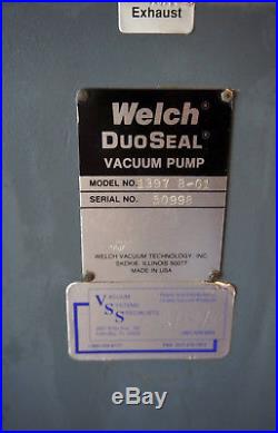 Welch Duo-Seal Vacuum Pump 1397 B-01 120/240V 1HP Cleaned Tested High Vacuum
