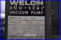 Welch M 1400 Duo-Seal Vacuum Pump With Century 7-141518-20 1/3HP 115V Motor