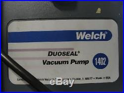 Welch Vacuum Pump 1402B-01 1/2 HP Nice Pick up only No Shipping