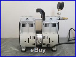 Welch Vacuum Pump 2585B-55 WOB-L Dry Pump with Gauge, Single-Phase, 115VAC, 60Hz