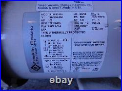 Welch Vacuum Pump 8920A, 1/2 In/Out 1/2 HP 115/208-230 Volts, 1725/1425 RPM