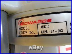 XDS10 Edwards A726-01-903 Vacuum Dry Scroll Pump Used Tested Working