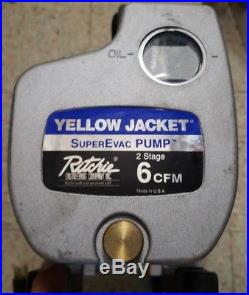 Yellow Jacket 93560 superevac vacuum pump 6 cfm Refrigerant Recovery 2-stage