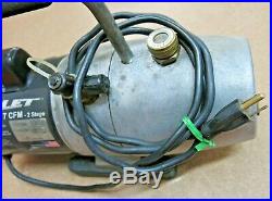 Yellow Jacket Bullet 93600 7 CFM 2 Stage Vacuum Pump Tested & Working Free Ship
